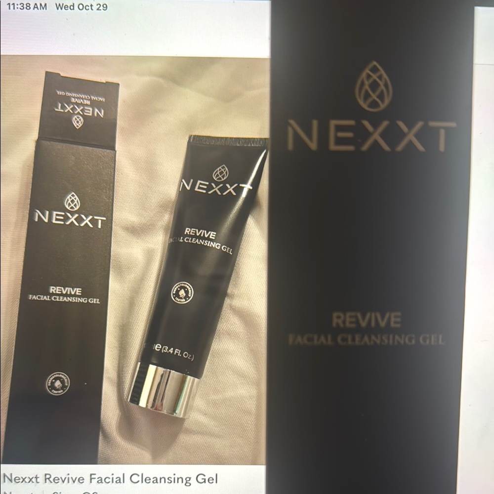 Nexxt Revive Facial Cleansing Gel - Black and Silver Packaging